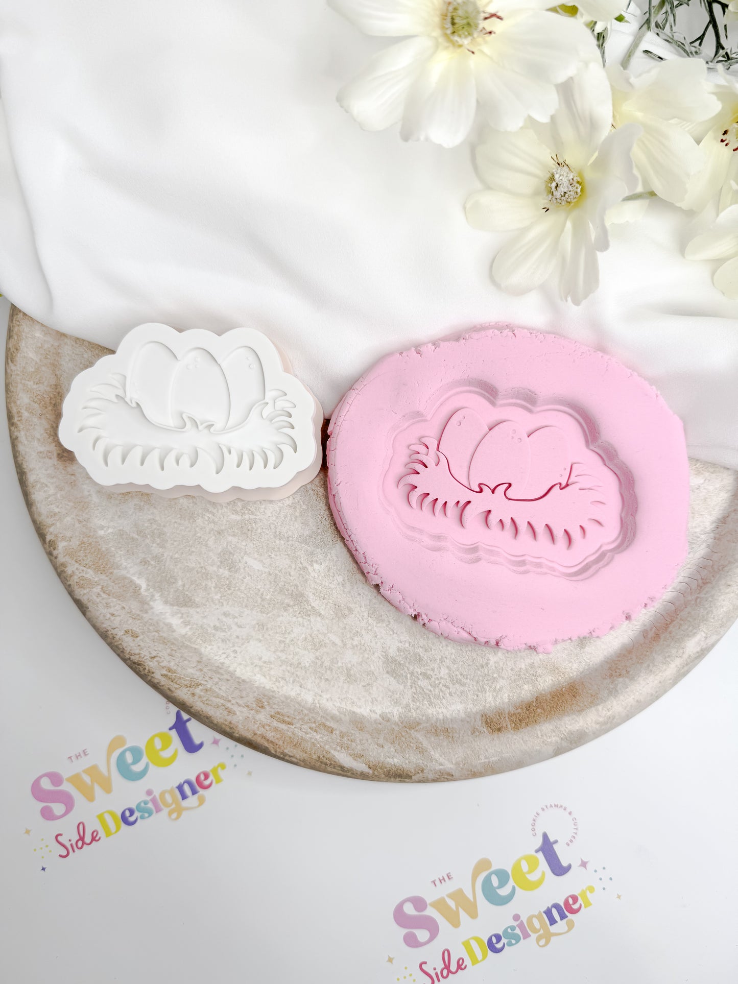 Chicken Eggs In Nest Cookie Cutter & Stamp Digital STL File