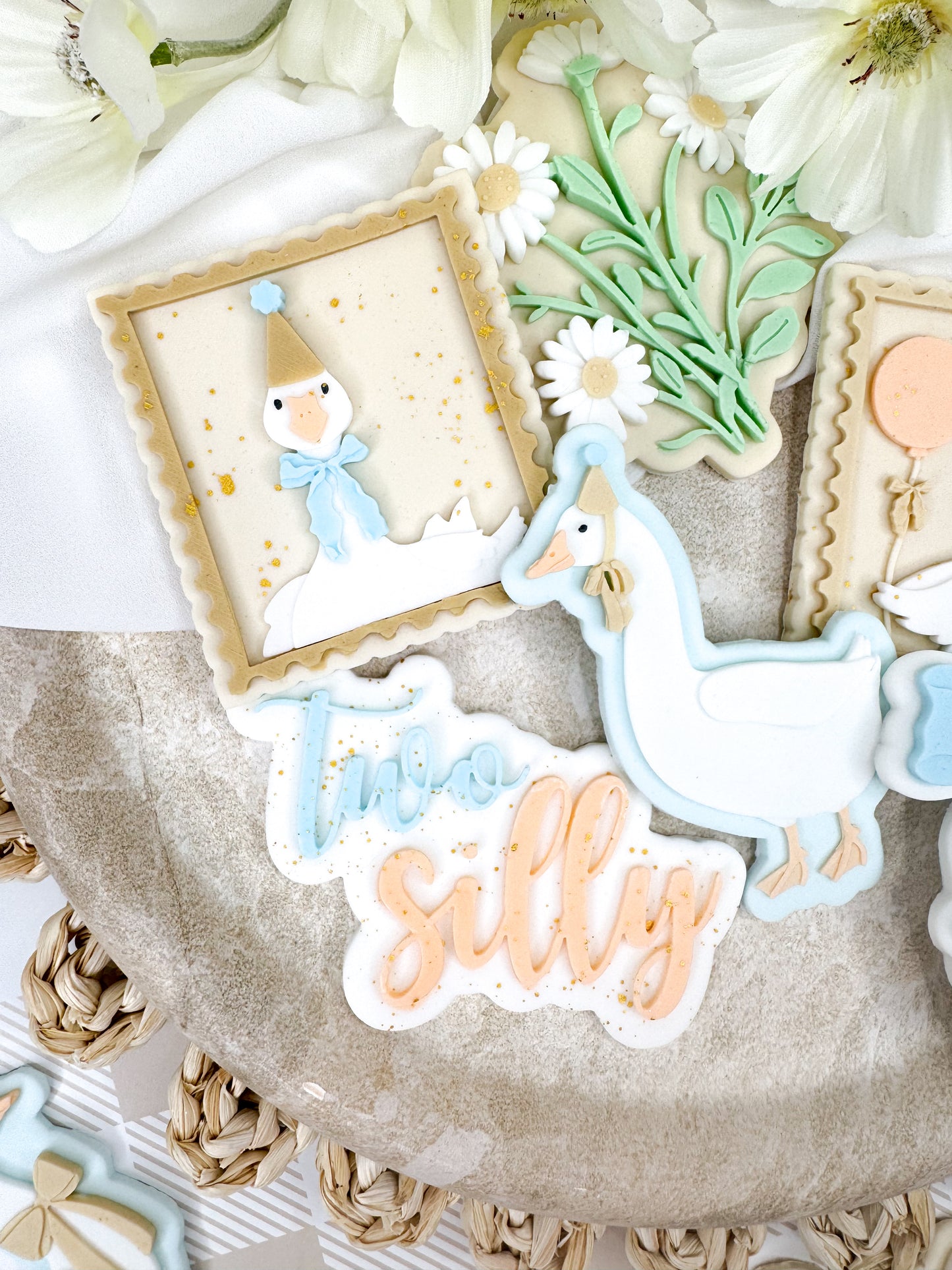 Vintage Goose Party Stamp Cookie Cutter & Stamp