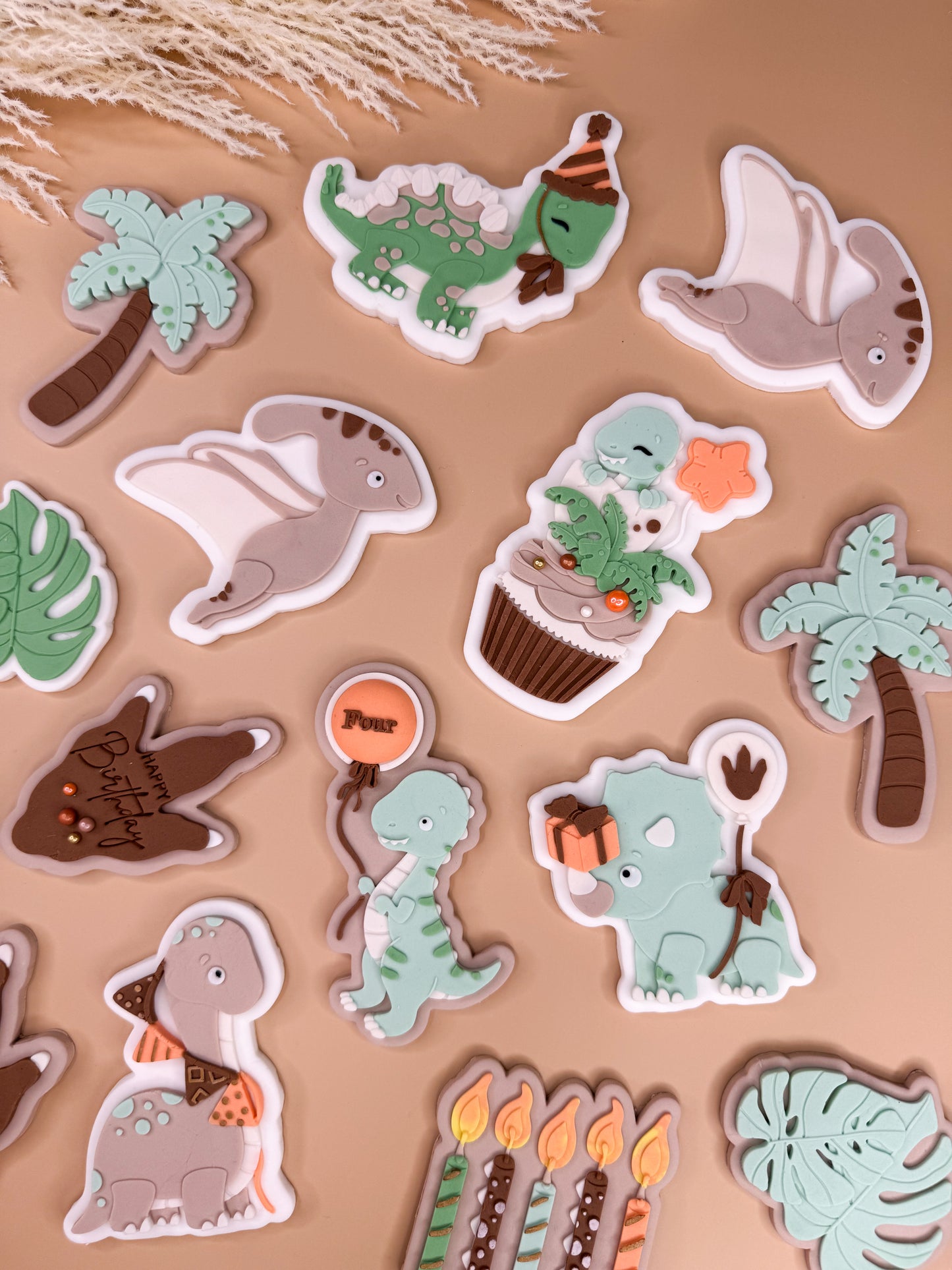 Brachiosaurus With Bunting Cookie Cutter & Stamp