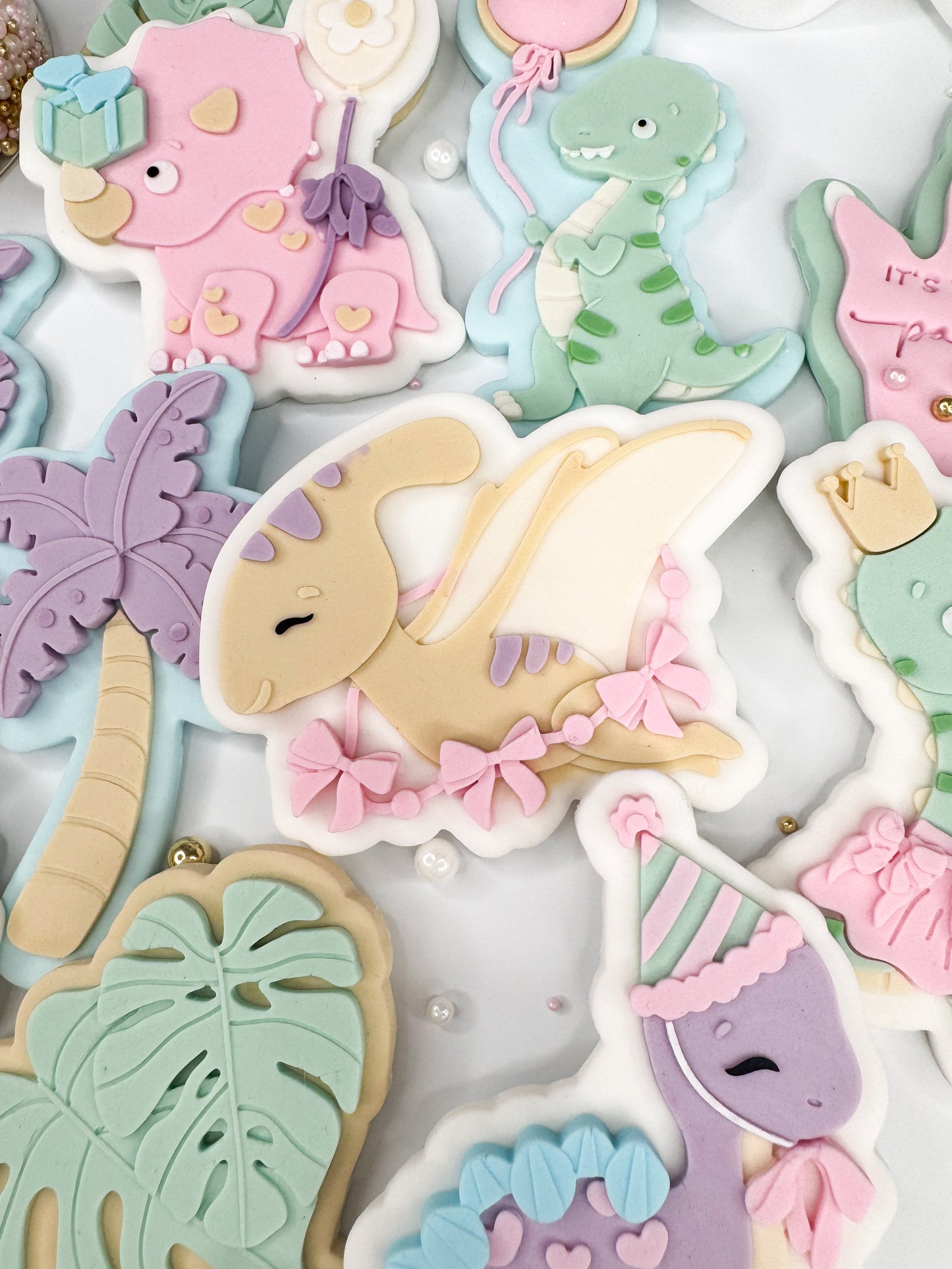 Pterodactyl With Bow Bunting Cookie Cutter & Stamp