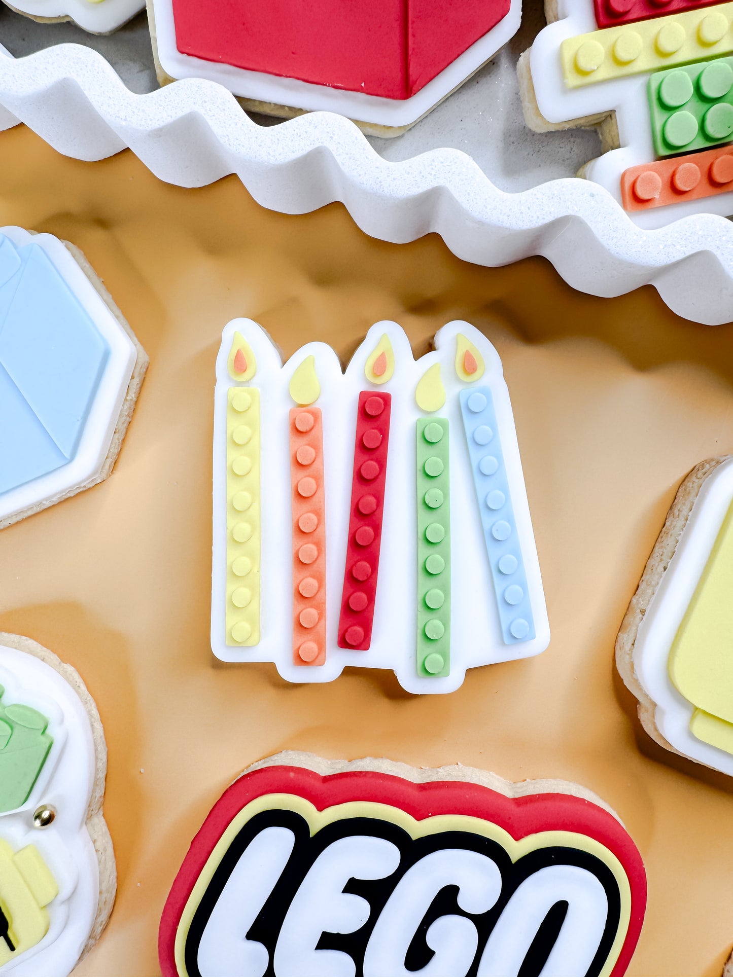 Brick Candles Cookie Cutter & Stamp