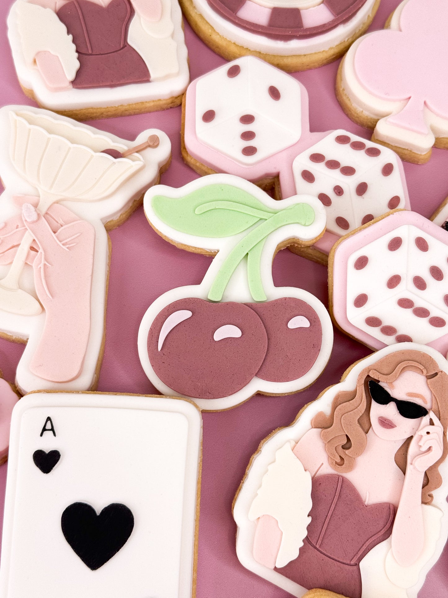 Slot Machine Cherries Cookie Cutter & Stamp