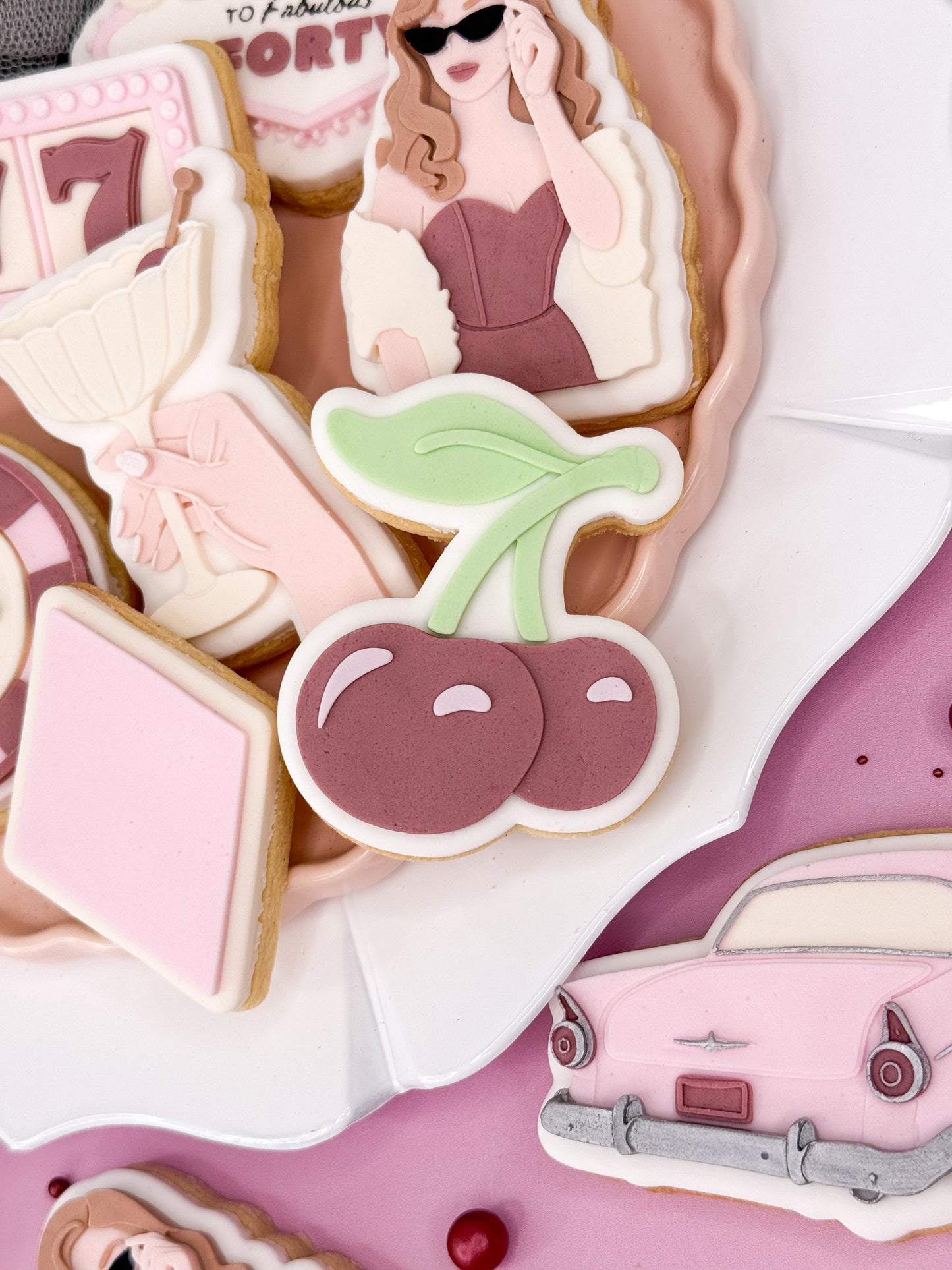 Slot Machine Cherries Cookie Cutter & Stamp