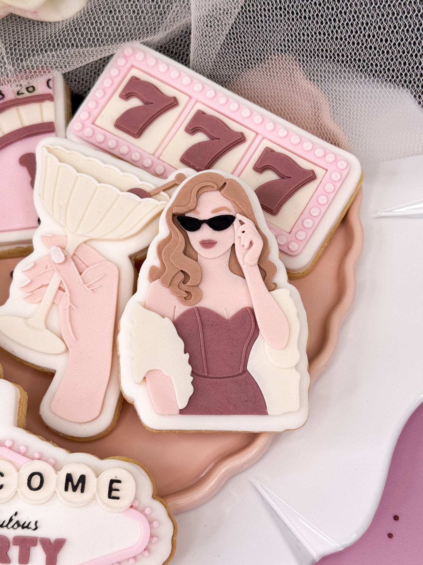 Classy Vintage Woman With Glasses Cookie Cutter & Stamp
