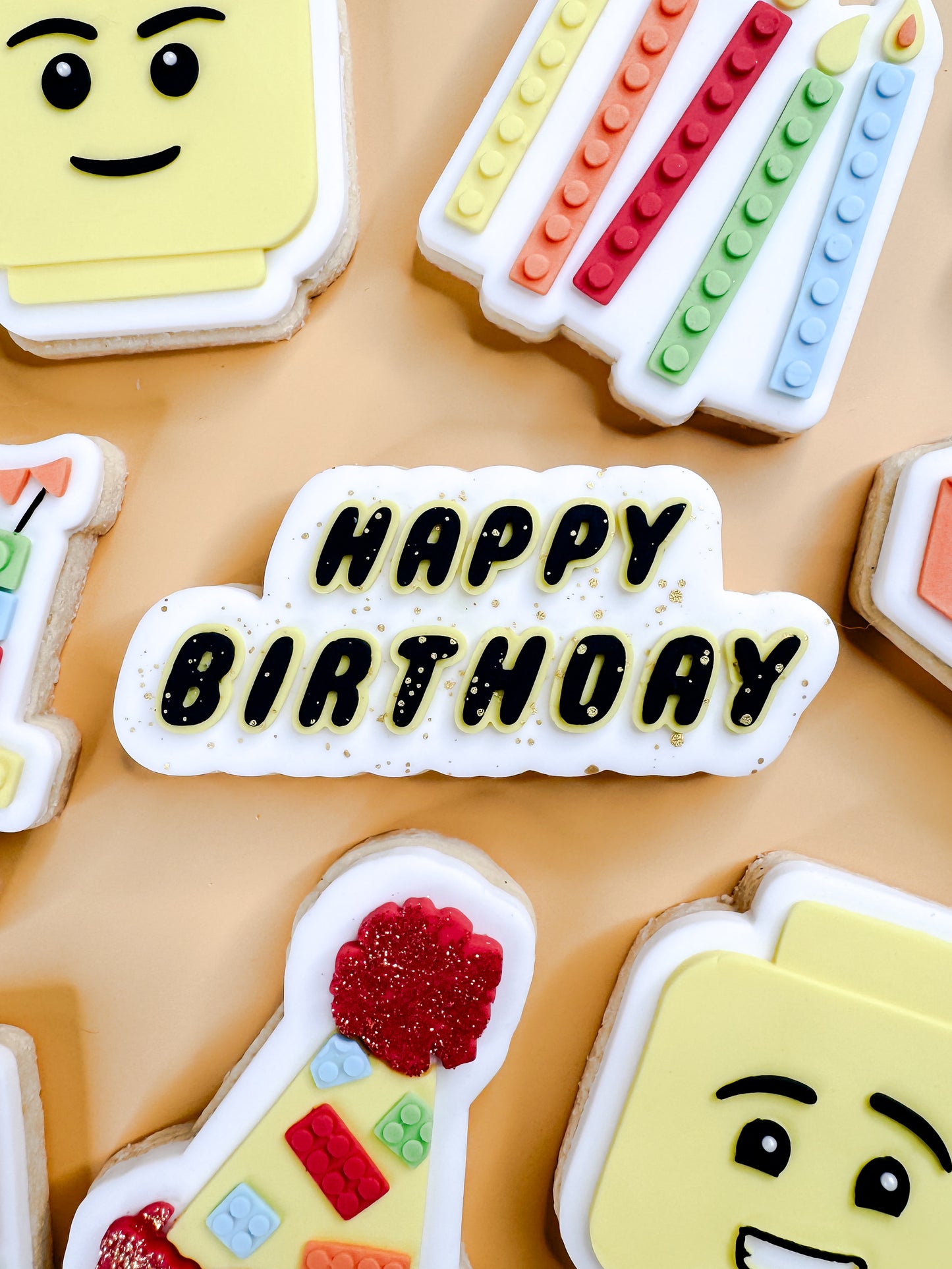 Brick Happy Birthday Cookie Cutter & Stamp