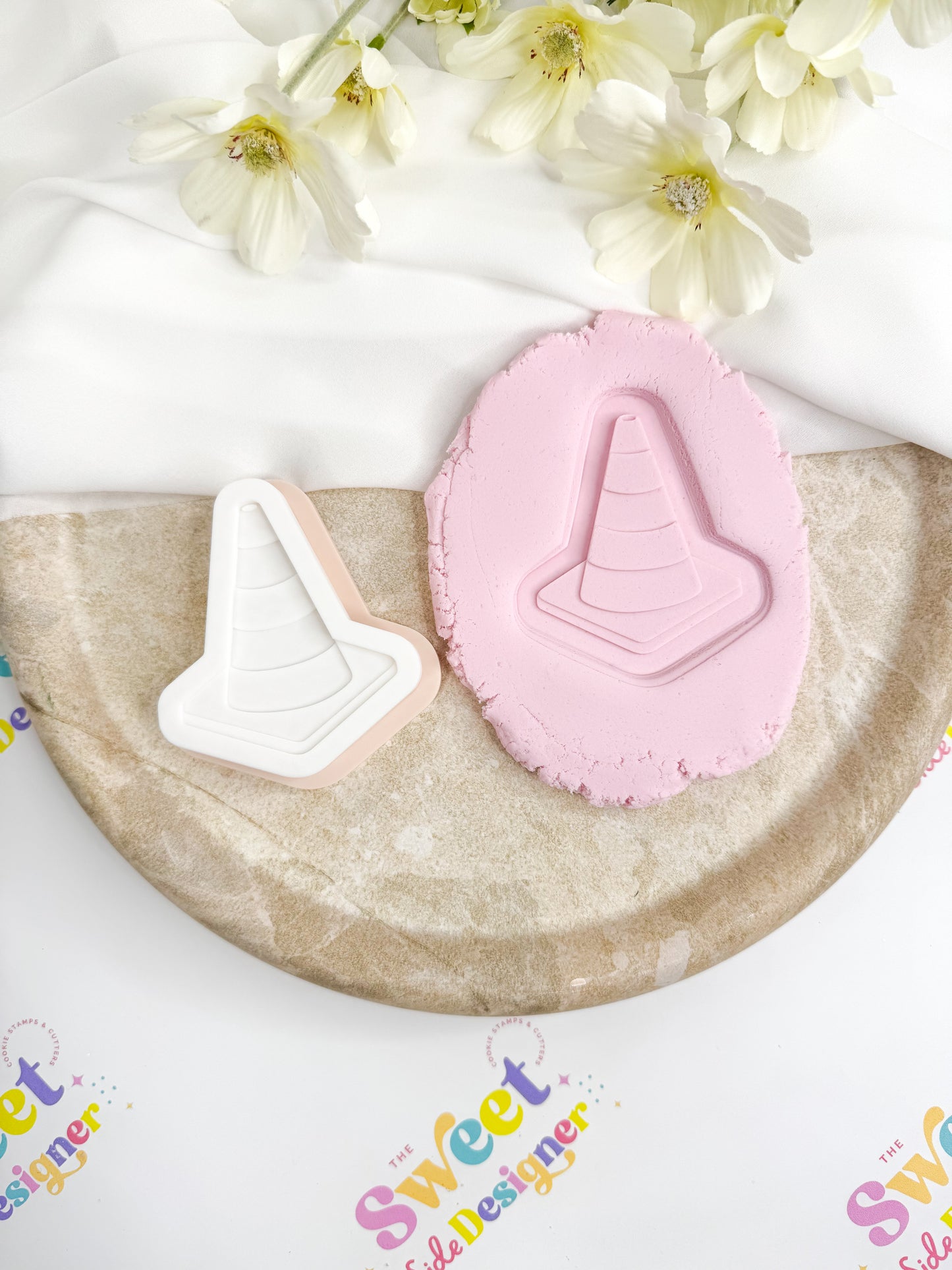 Traffic Cone Cookie Cutter & Stamp