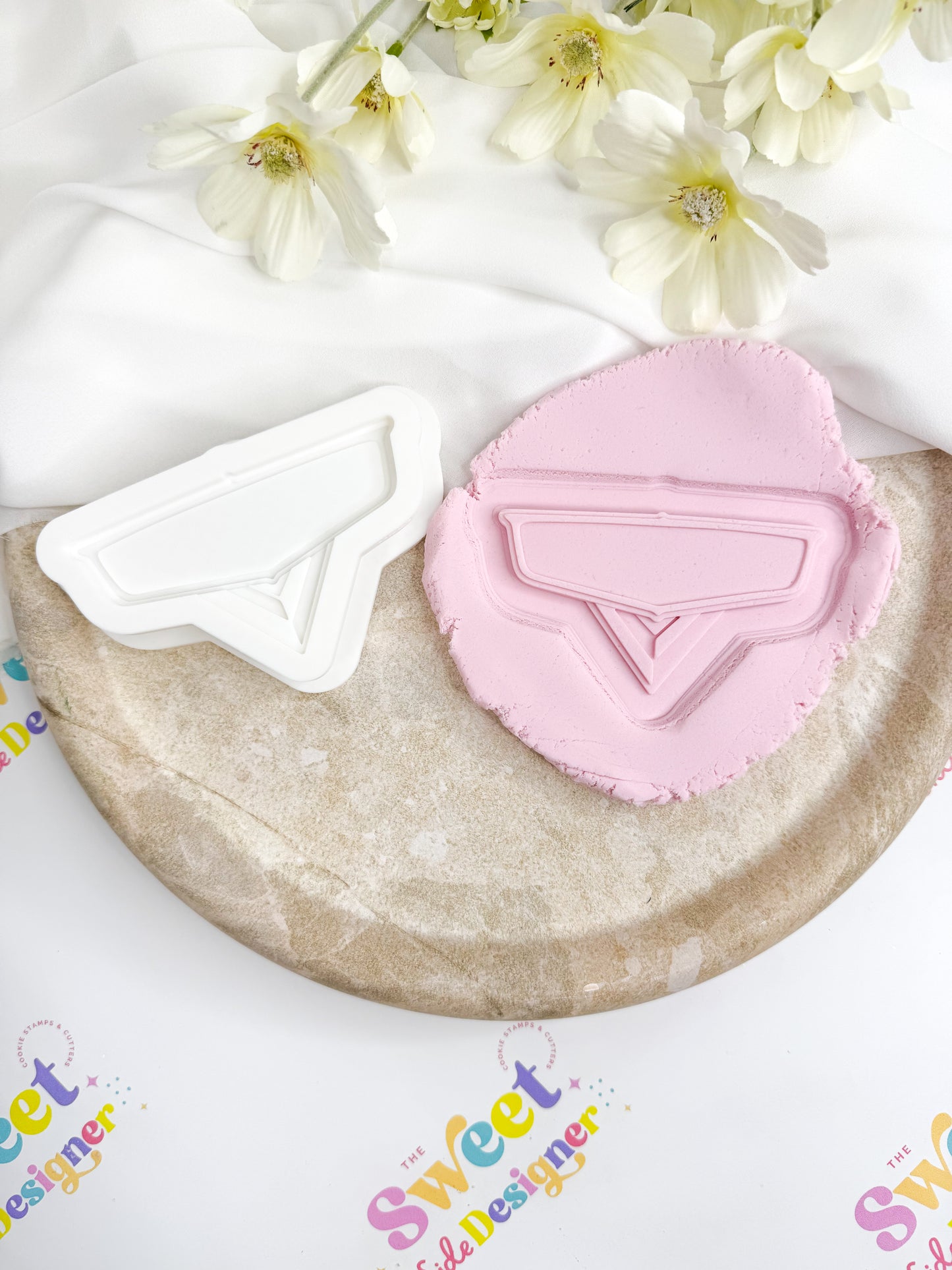 Racing Cars Badge Blank Cookie Cutter & Stamp