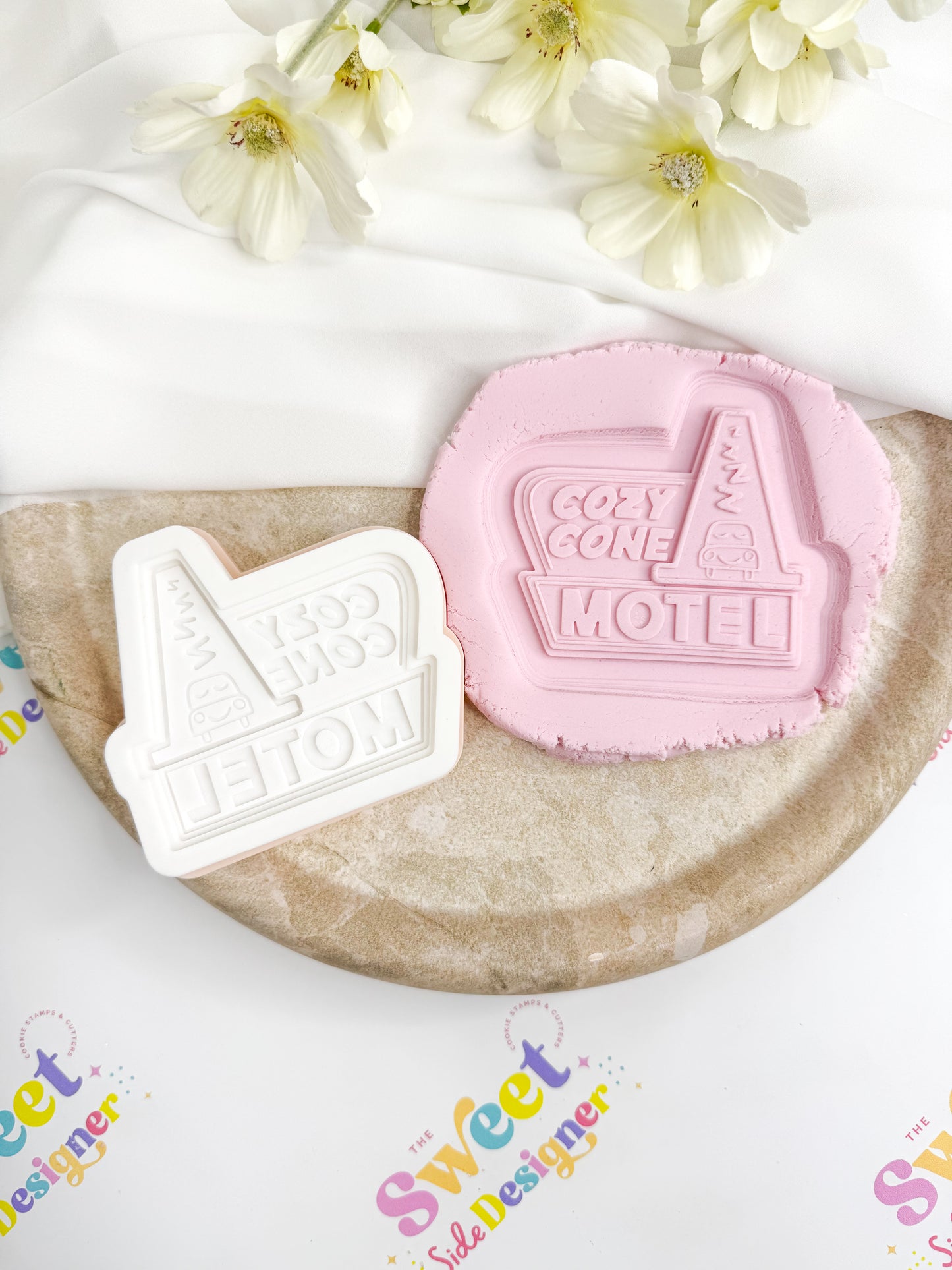 Happy Cone Motel Cookie Cutter & Stamp