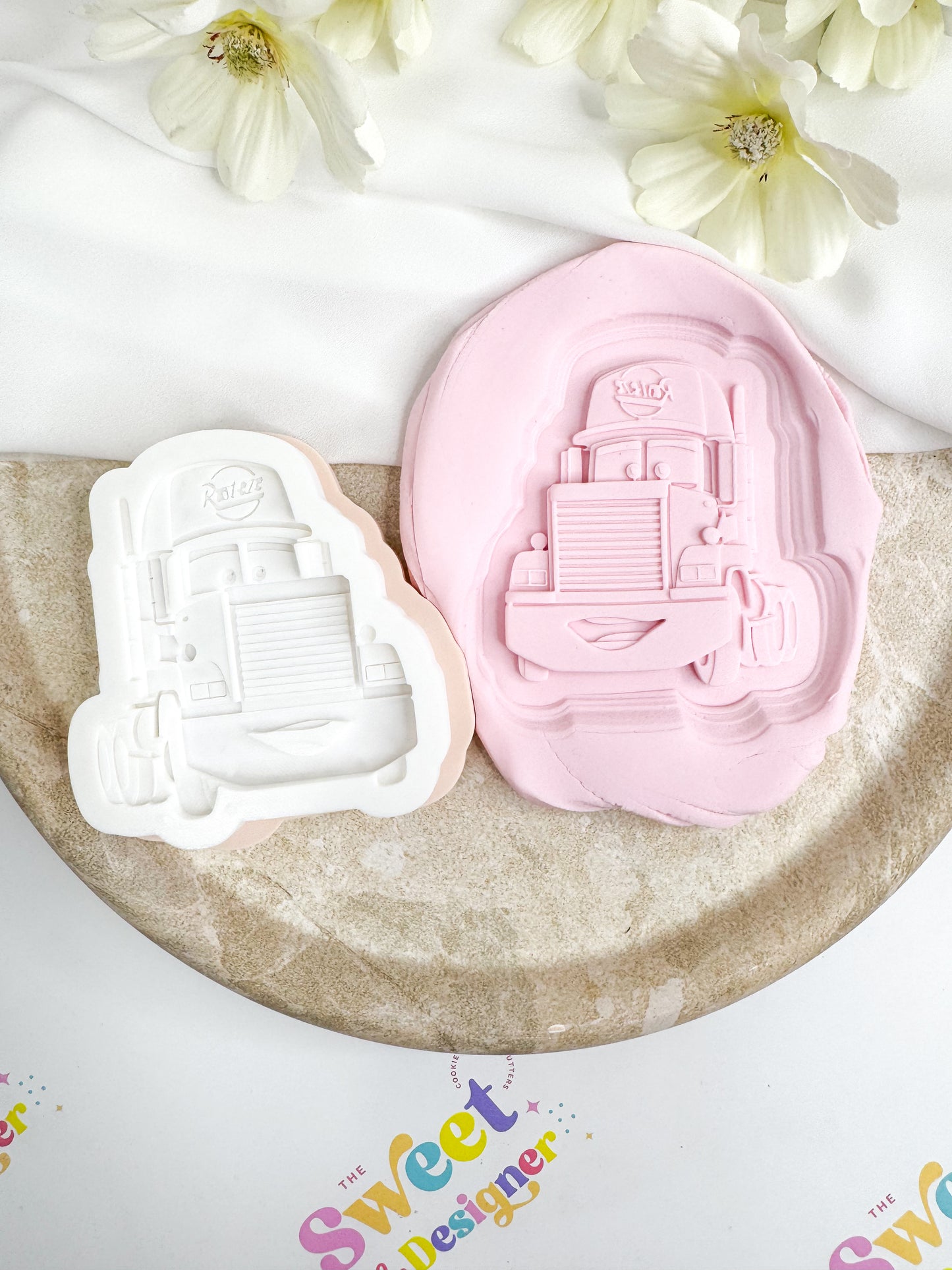 Cheery Mack Truck Cookie Cutter & Stamp