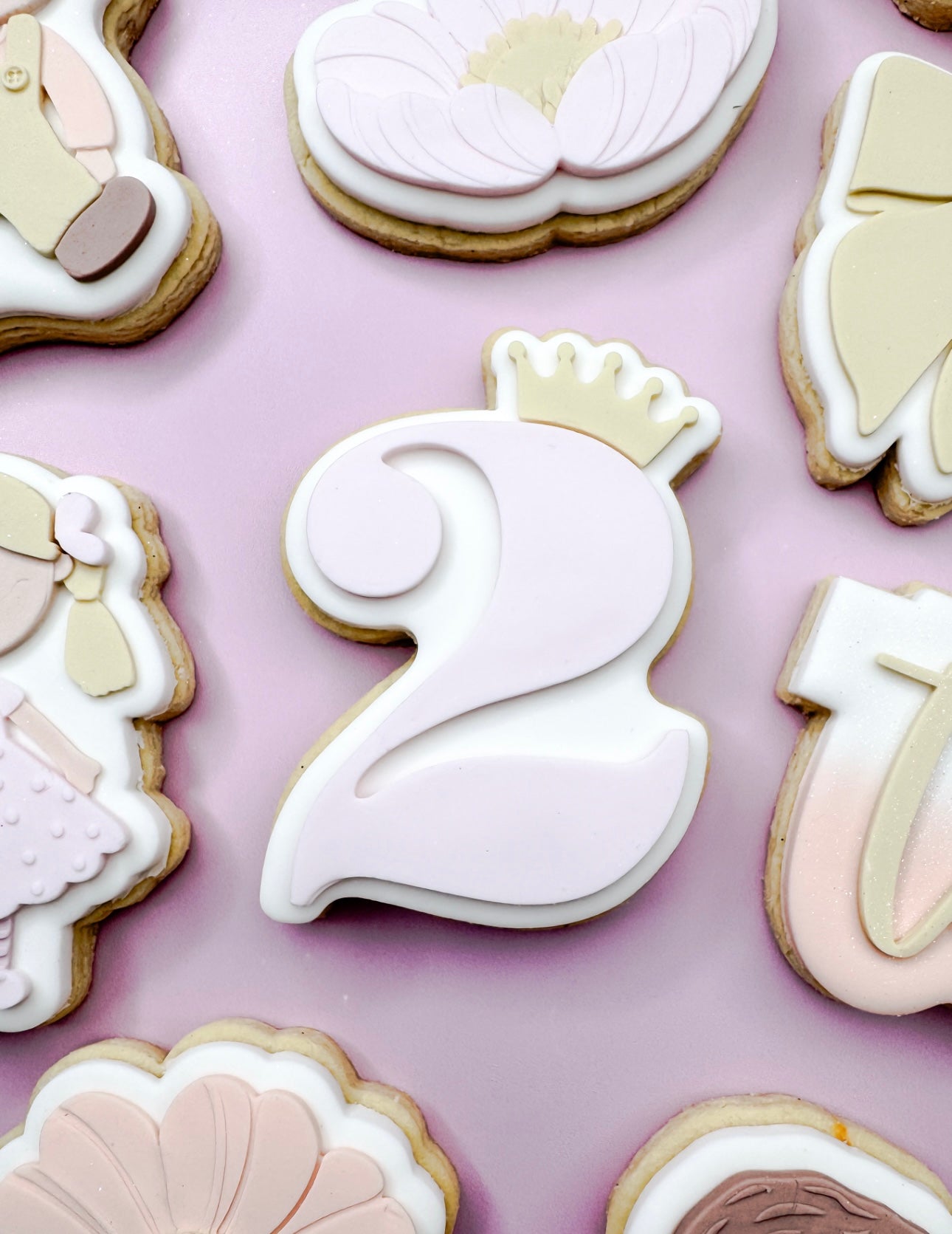 TWO With Crown Cookie Cutter & Stamp