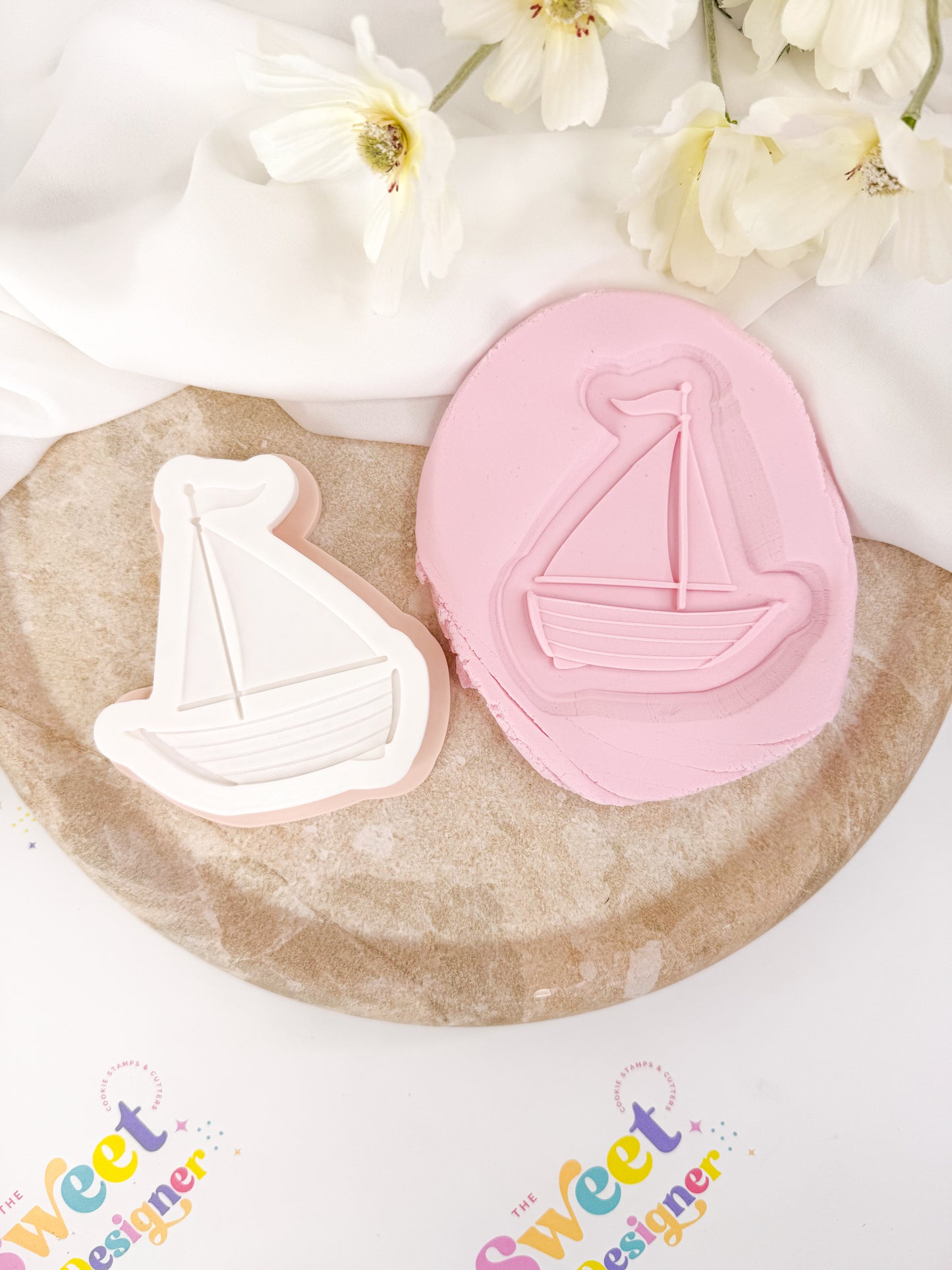 Cute Boat Cookie Cutter & Stamp