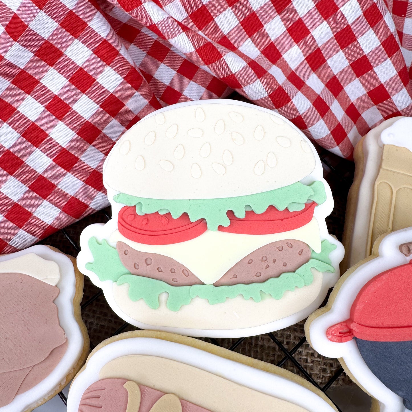 Burger Cookie Cutter & Stamp