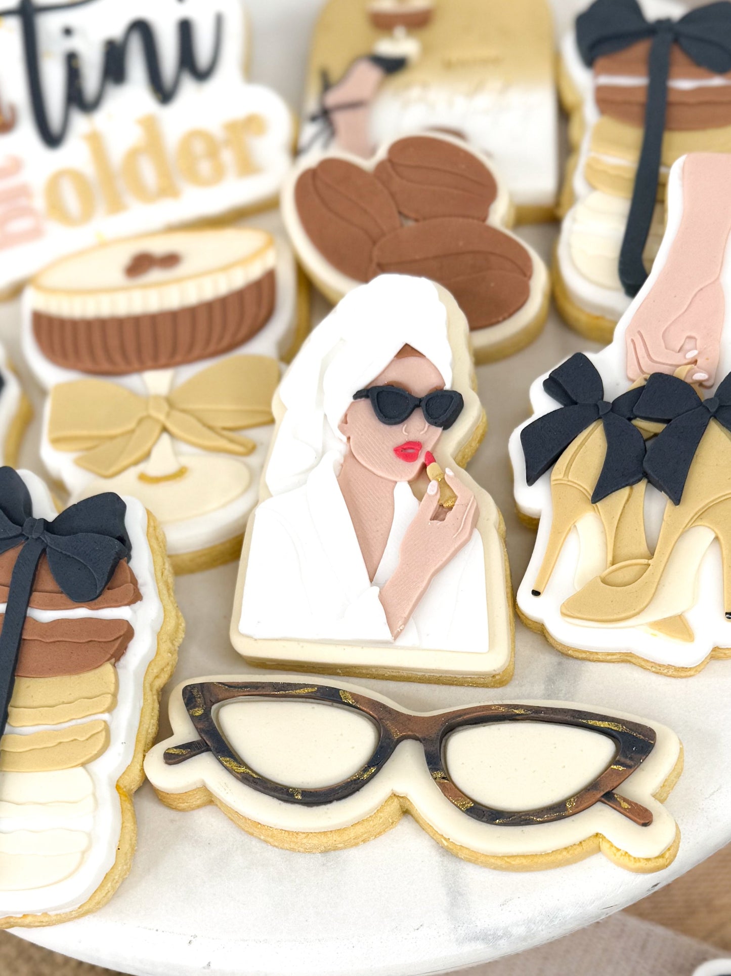 Woman In Robe Applying Lipstick Cookie Cutter & Stamp