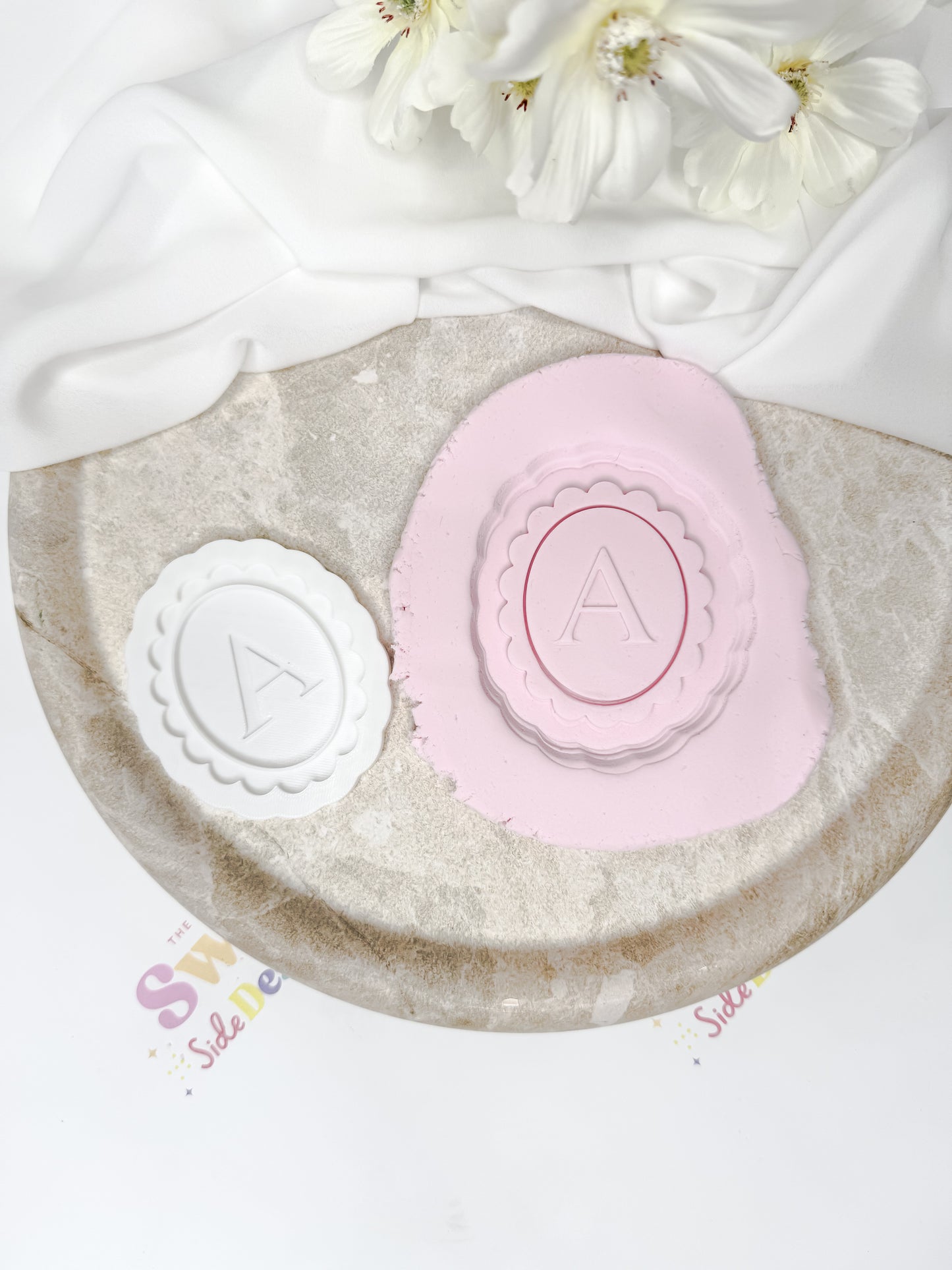 Scalloped A Cookie Cutter & Stamp