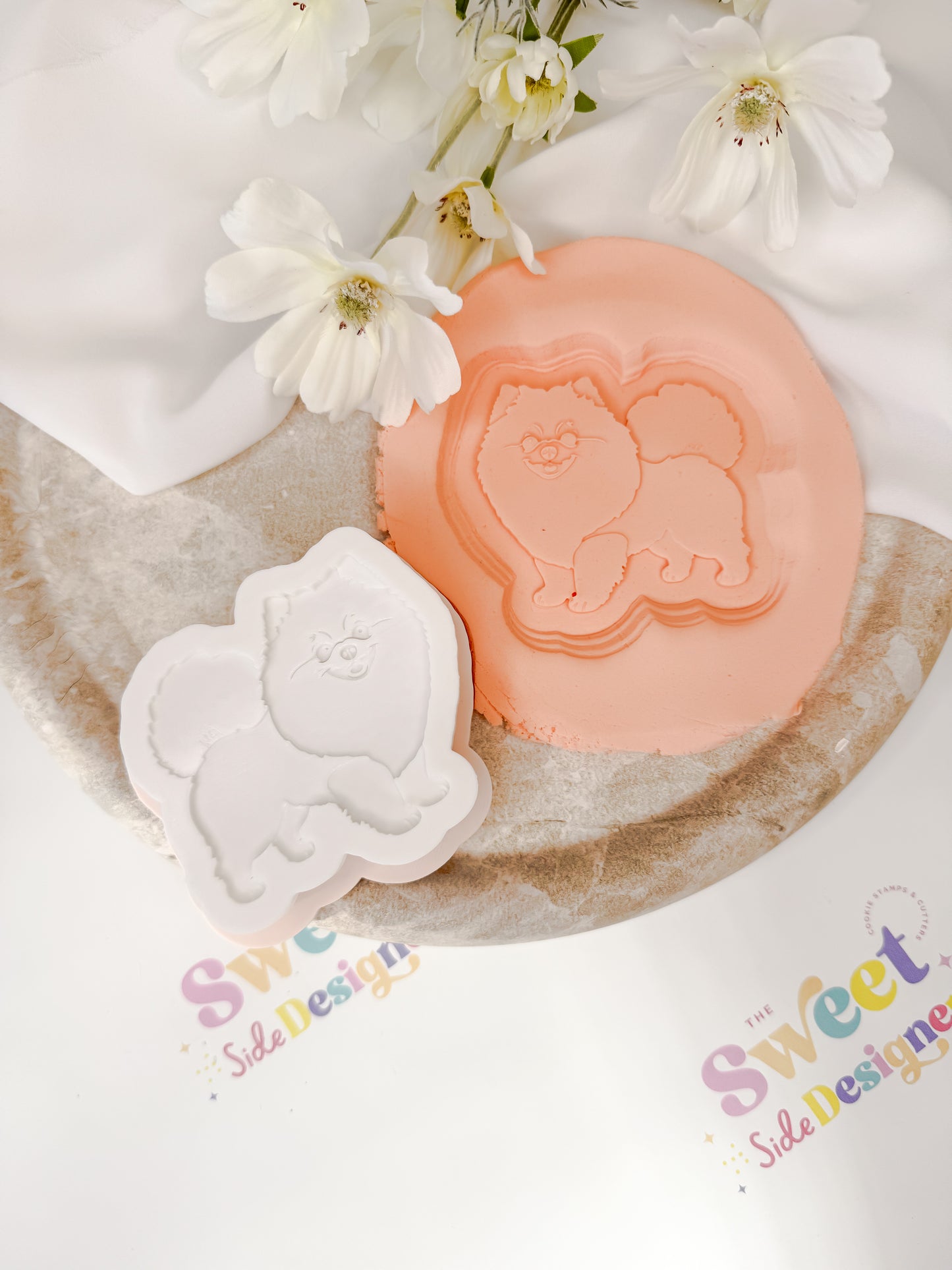 Pomeranian Cookie Cutter & Stamp