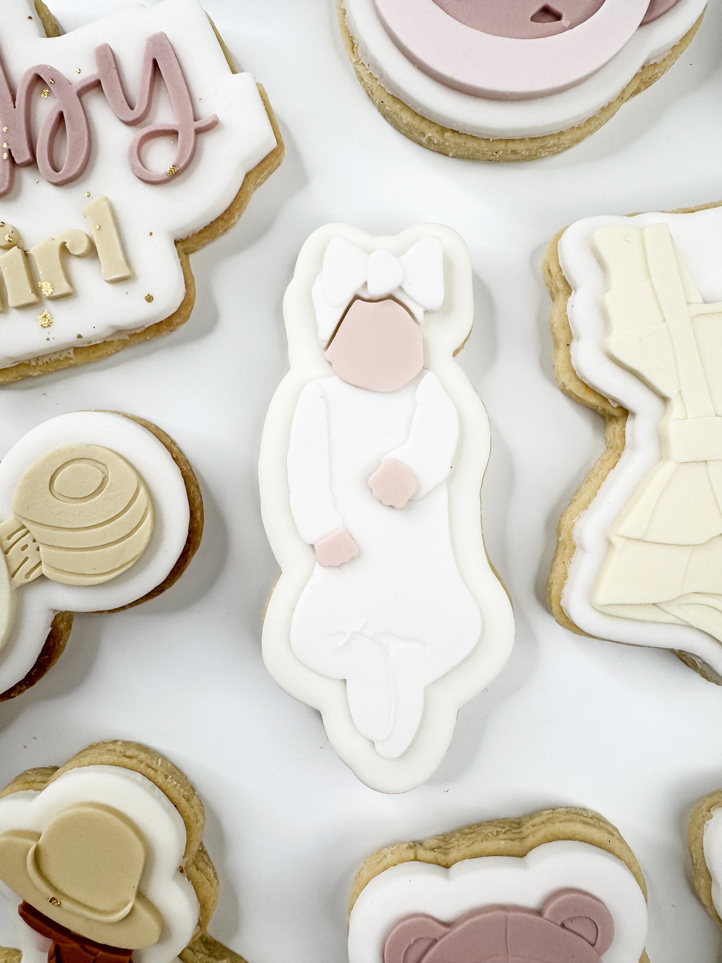 Baby Girl With Bow Cookie Cutter & Stamp