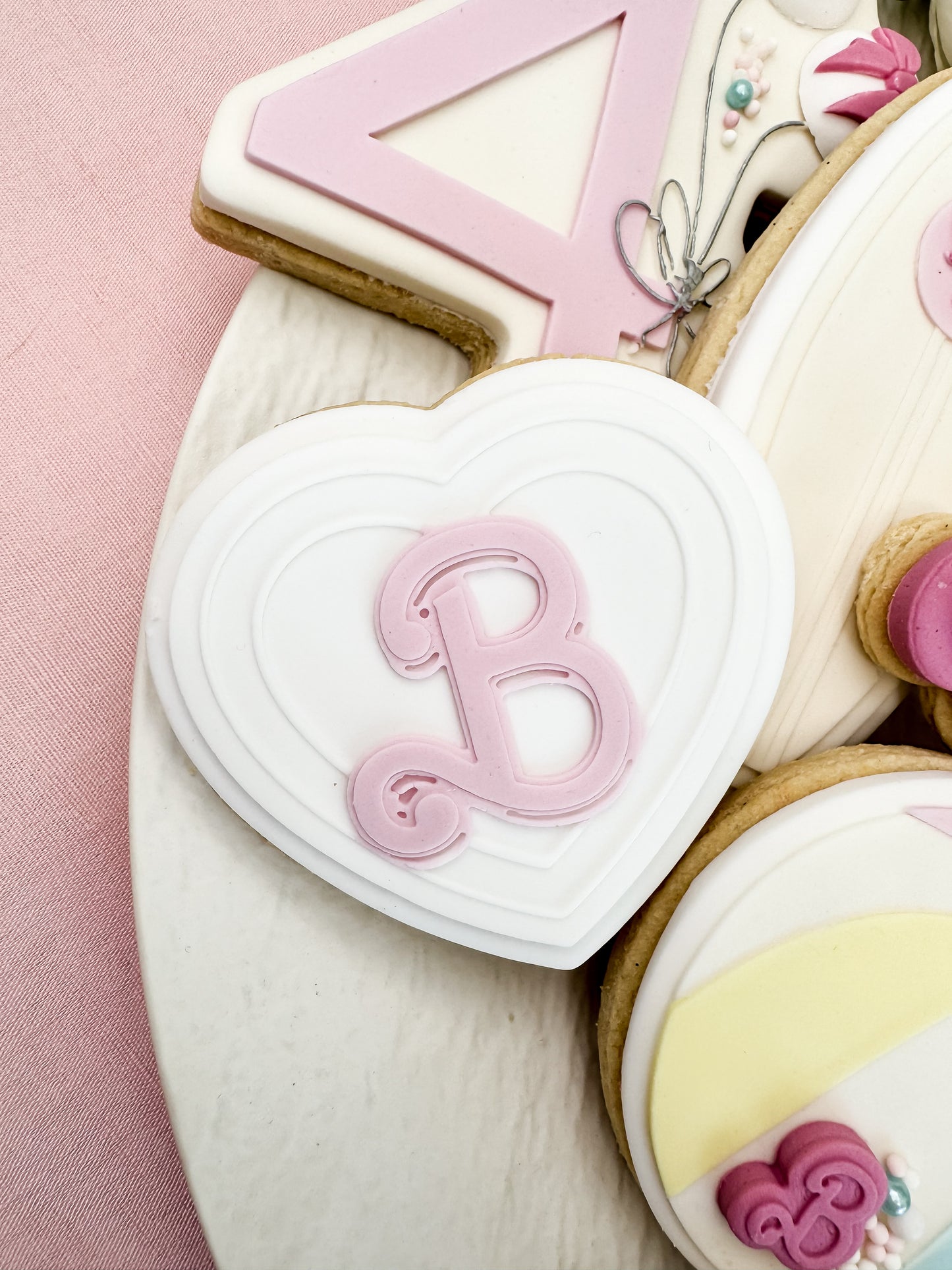 B Heart Logo Cookie Cutter & Stamp