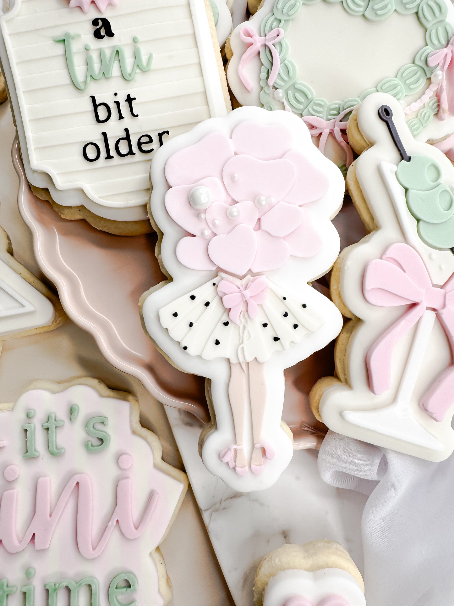 Balloon Girl Hearts Cookie Cutter & Stamp