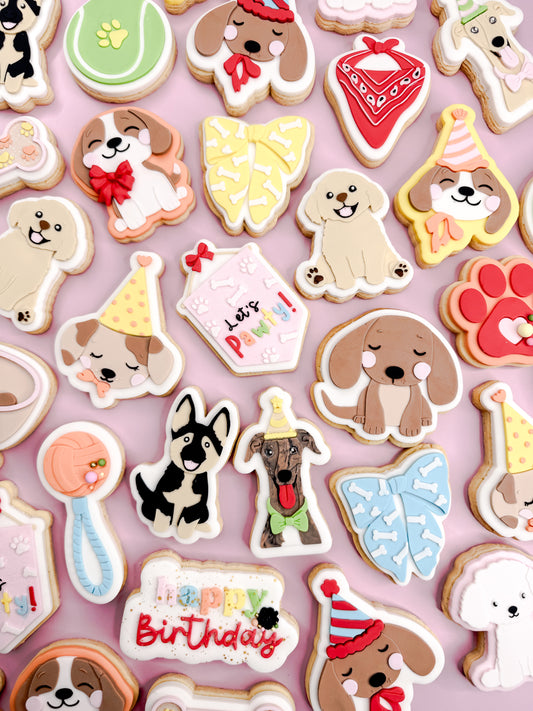 Lets Pawty Party Banner Cookie Cutter & Stamp