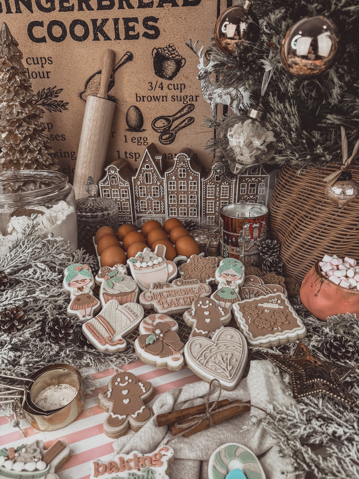 Baking Gingerbread Cookie Cutter & Stamp