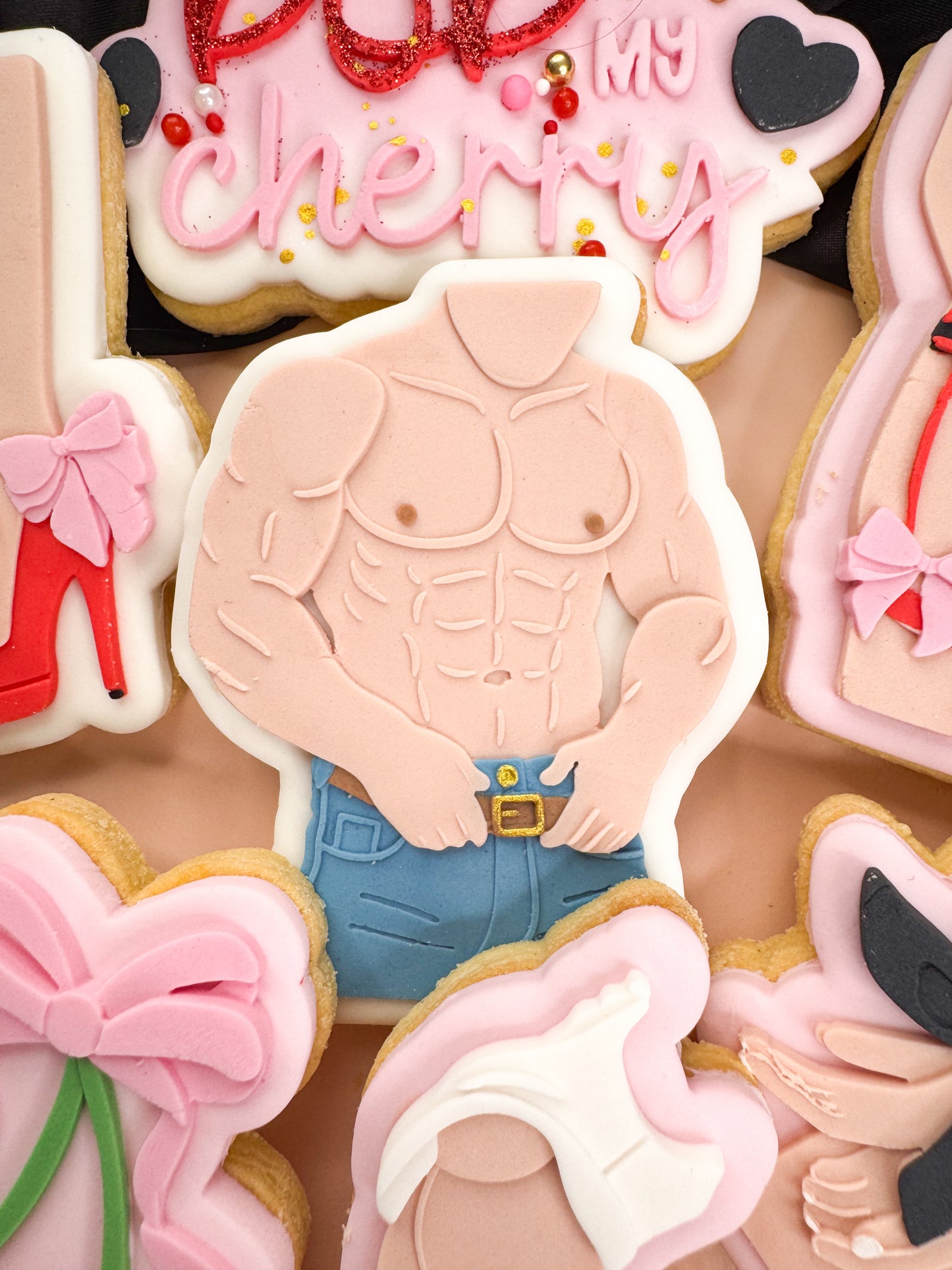 Muscle Man Undoing Belt Cookie Cutter & Stamp