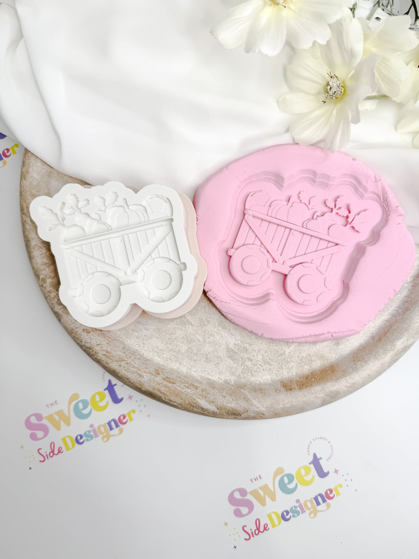 Cart Of Veggies Cookie Cutter & Stamp