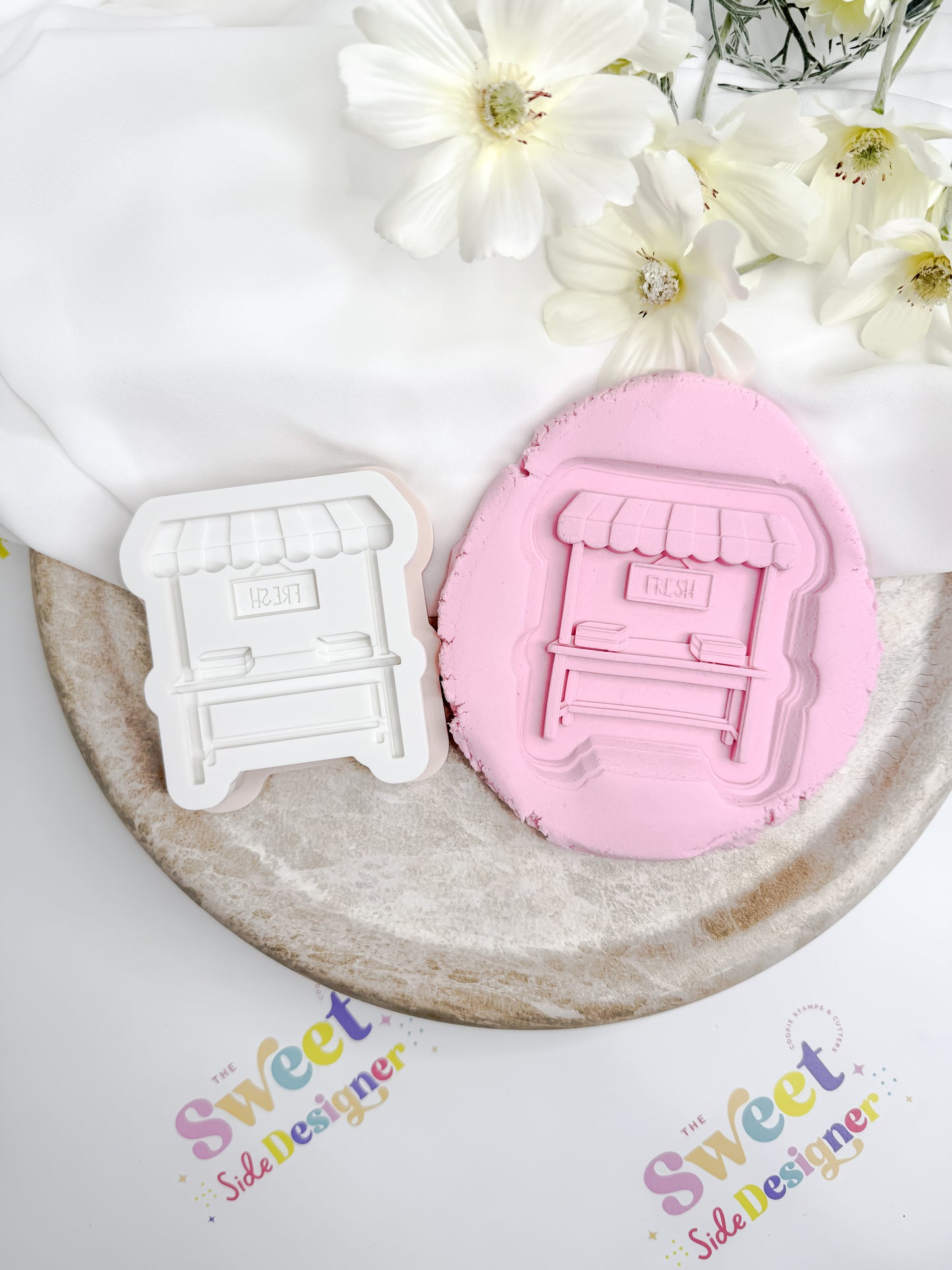 Farm Fresh Market Stall Cookie Cutter & Stamp