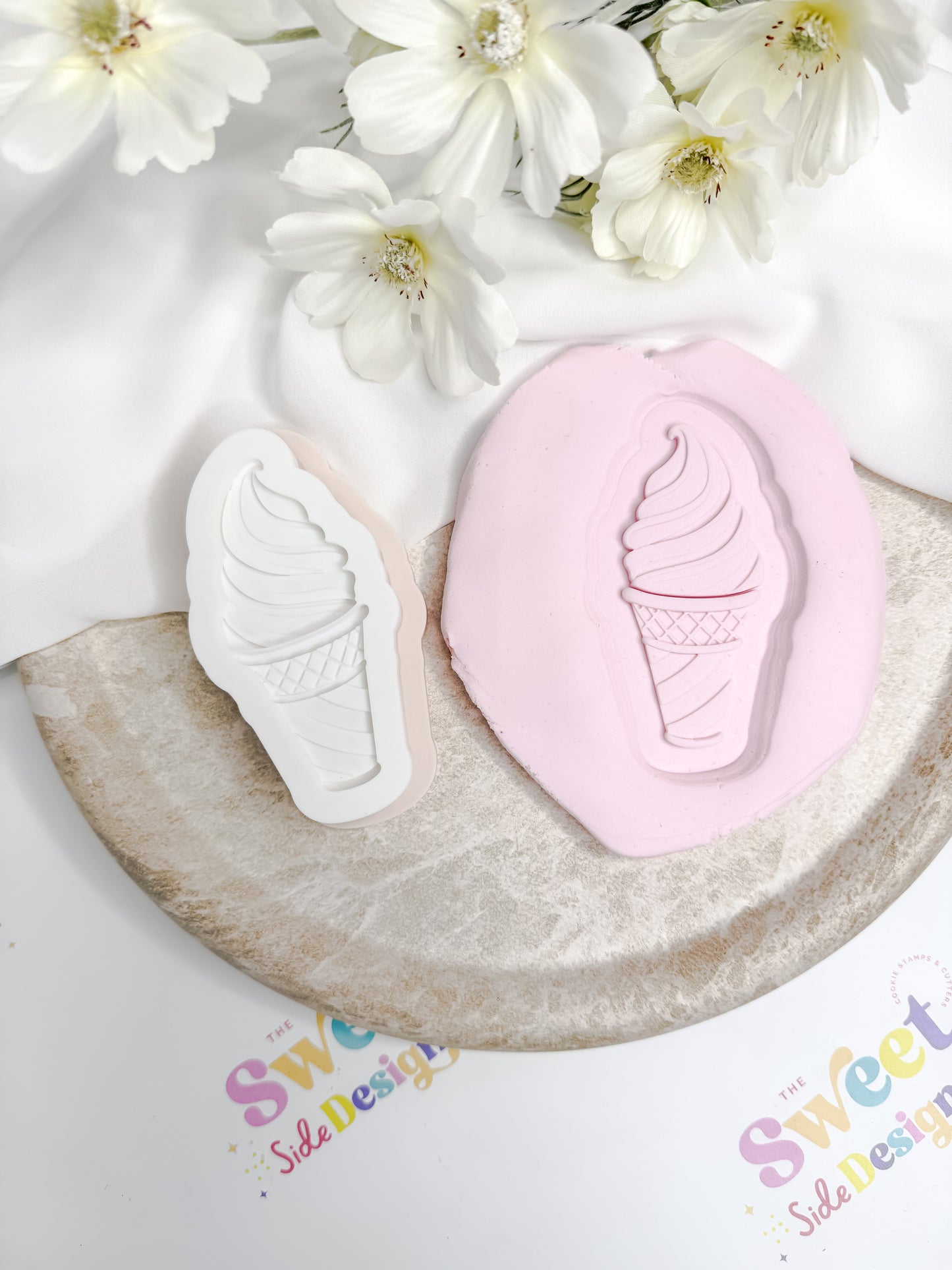 Soft Serve Ice-Cream Cookie Cutter & Stamp