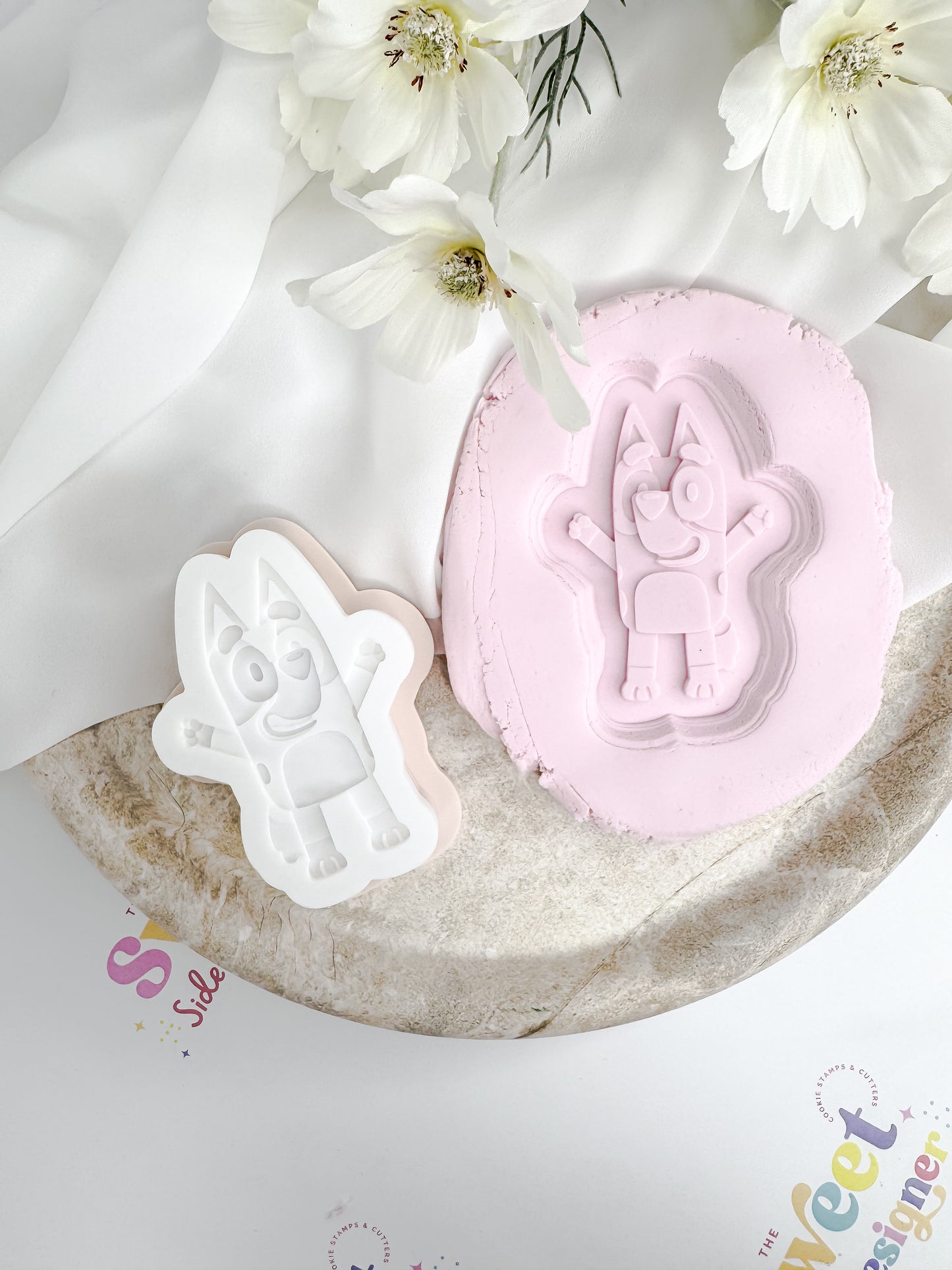 Blue Dog Cheer Cookie Cutter & Stamp