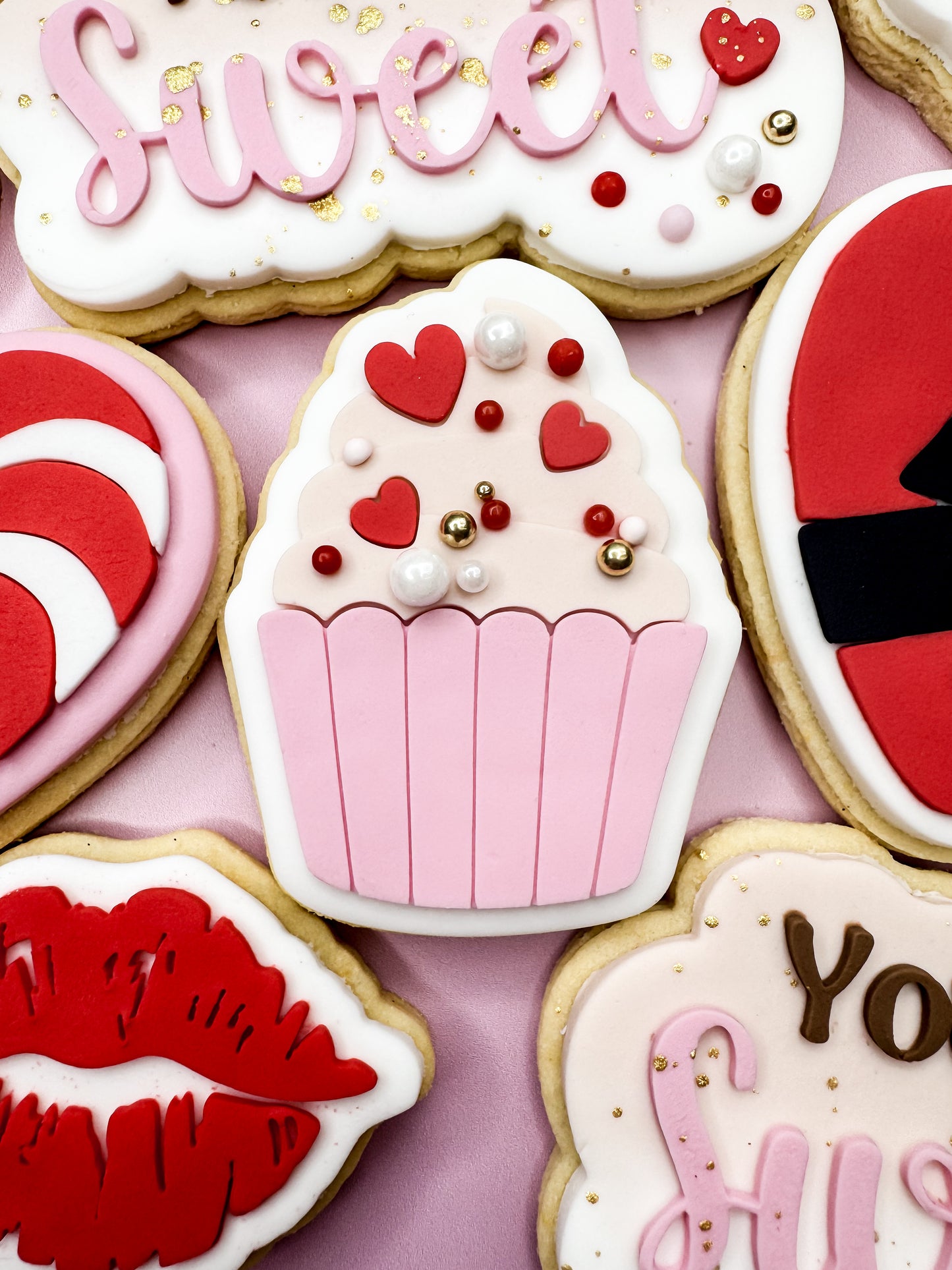 Valentine's Cupcake Cookie Cutter & Stamp
