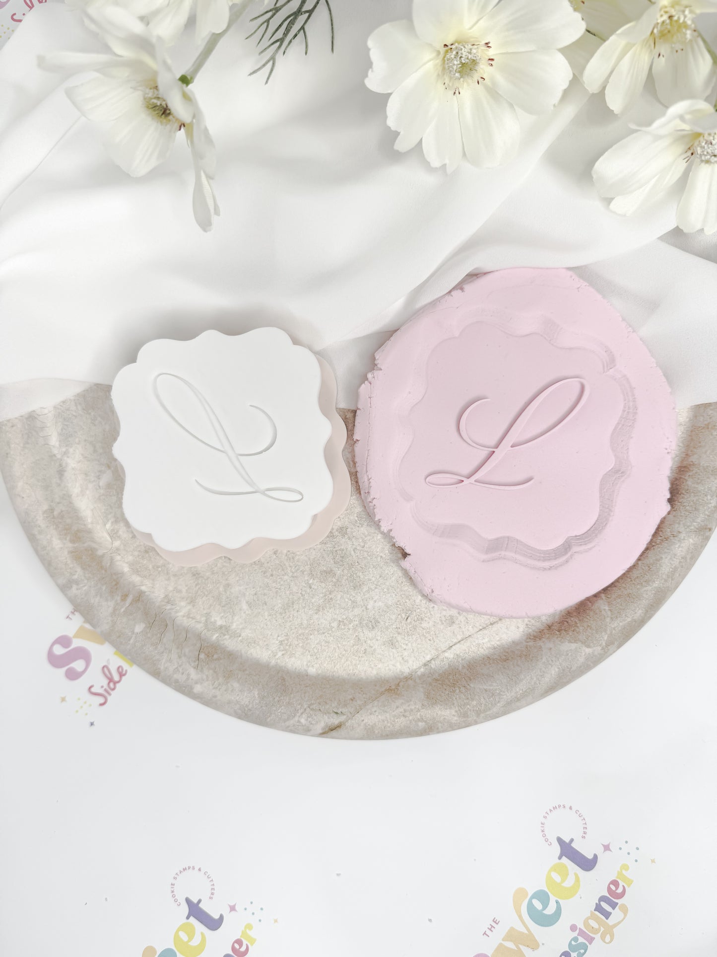Scalloped L Cookie Cutter & Stamp