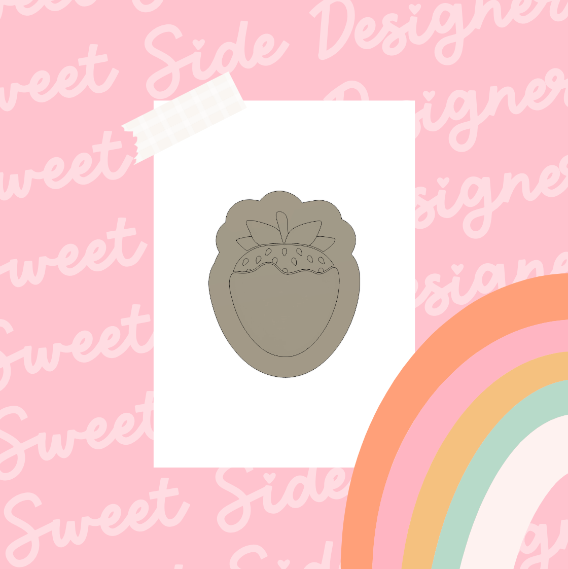 Mini Chocolate Dipped Strawberry Digital STL File