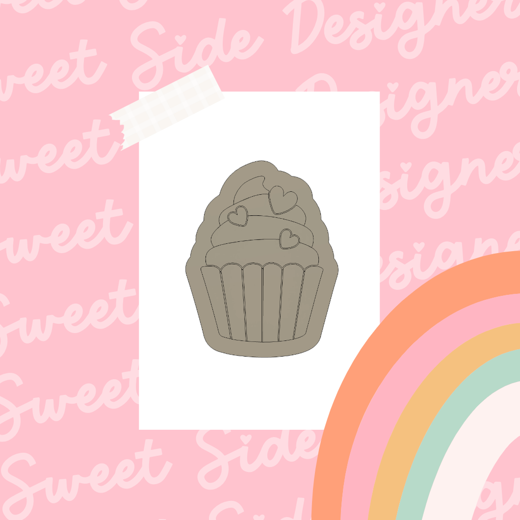 Valentine's Cupcake Digital STL File