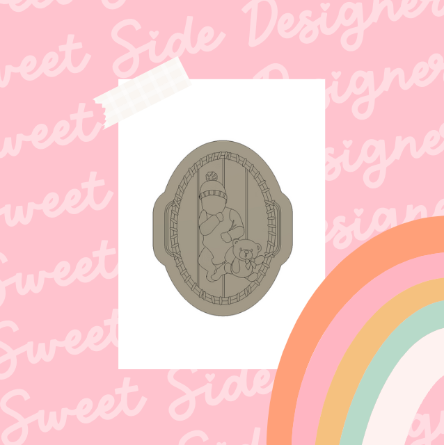 Boy Change Mat Teddy Bear Cookie Cutter & Stamp