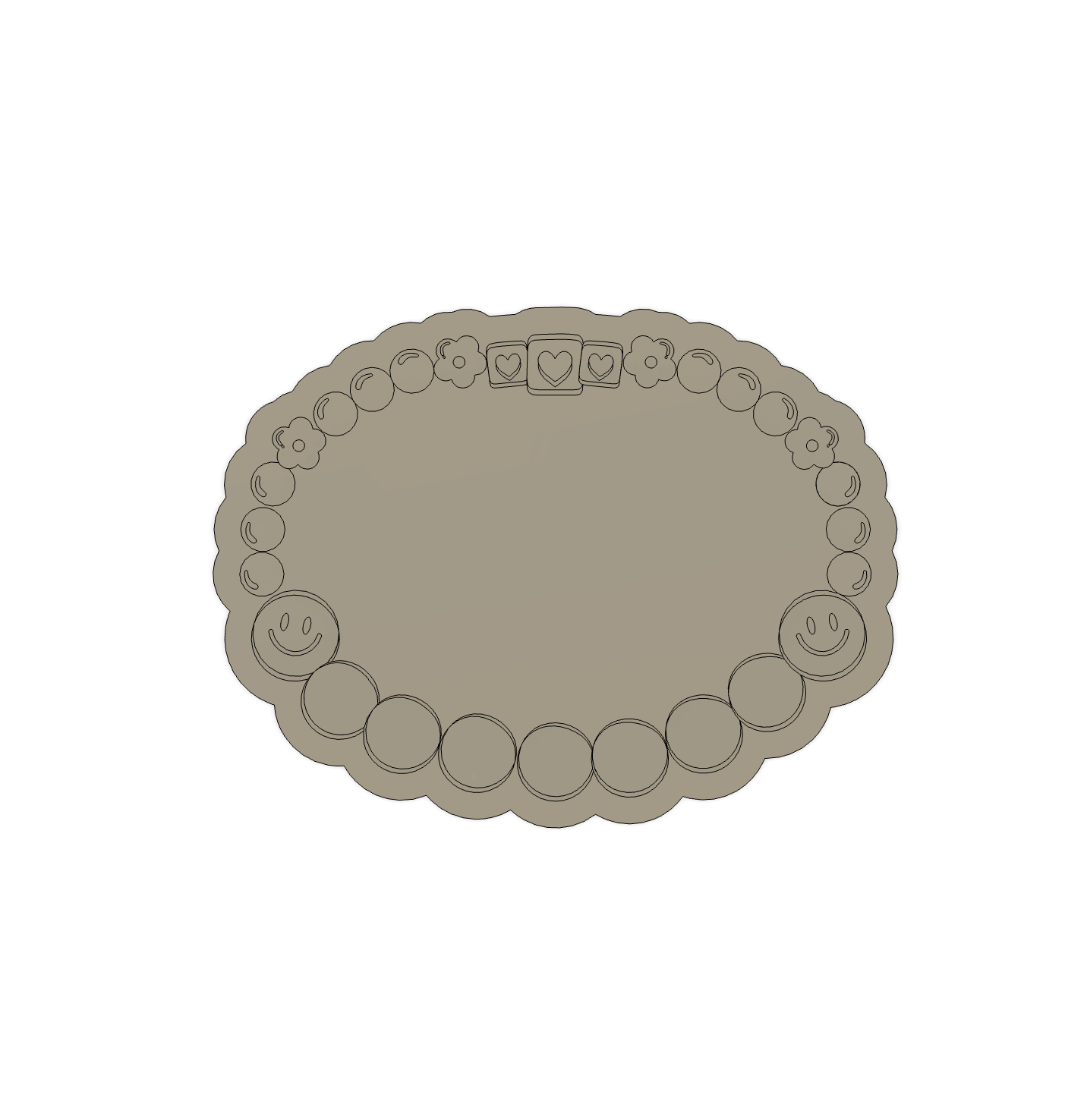 Friendship Bracelet Cookie Cutter & Stamp