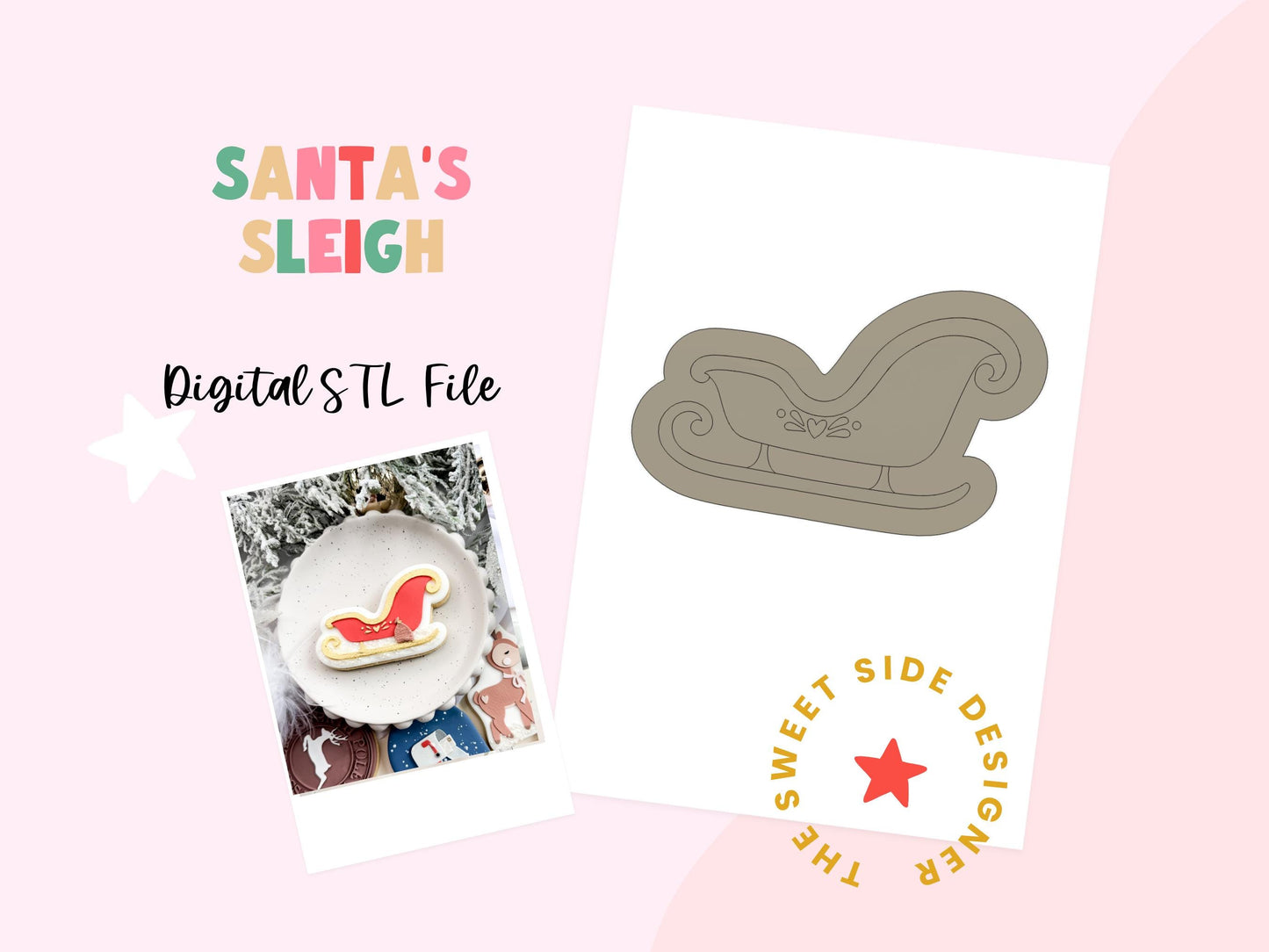 Santa's Sleigh Digital STL File