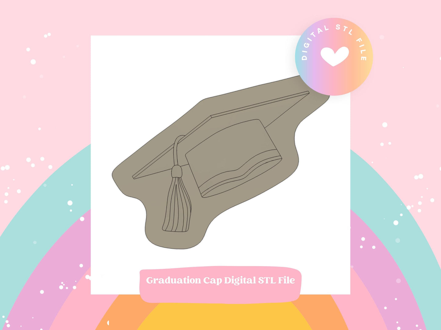Graduation Cap Digital STL File