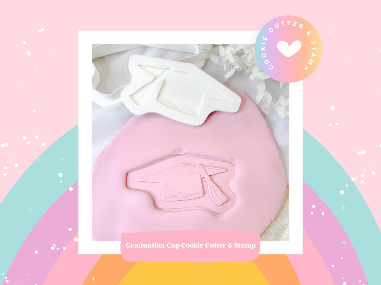 Graduation Cap Cookie Cutter & Stamp
