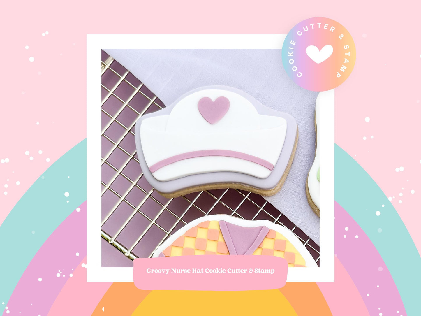Nurse Hat Cookie Cutter & Stamp