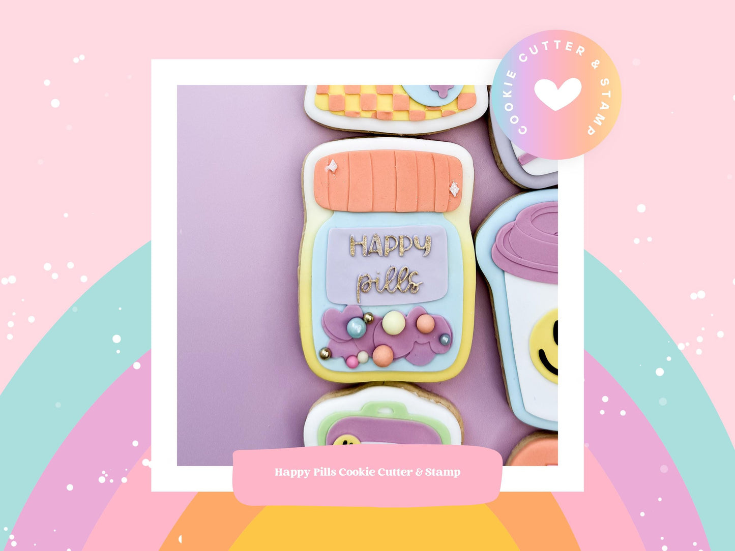 Happy Pills Cookie Cutter & Stamp