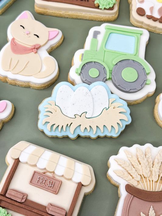 Chicken Eggs In Nest Cookie Cutter & Stamp Digital STL File