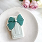 Perfume Bottle With Bow Cookie Cutter & Stamp