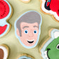 Blue Anthony Cookie Cutter & Stamp