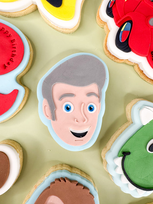 Blue Anthony Cookie Cutter & Stamp
