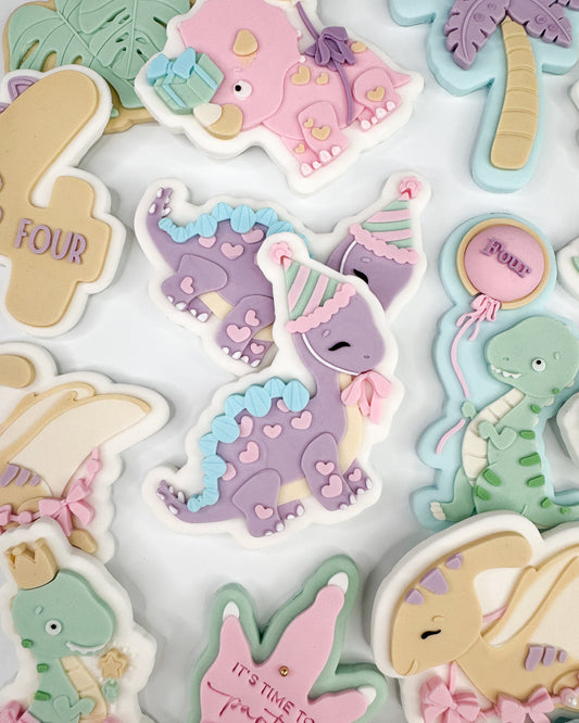 Heart Stegosaurus Cookie Cutter & Stamp