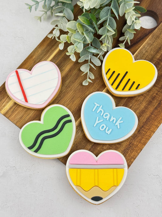 Pencil Heart Cookie Cutter & Stamp