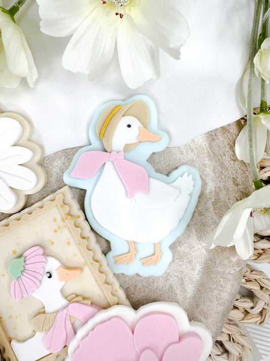 Goose With Straw Hat Cookie Cutter & Stamp