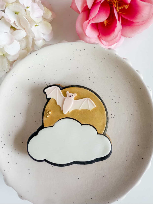 Spooky Bat And Moon Cookie Cutter & Stamp