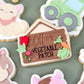 (BLANK) Vegetable Patch Sign Cookie Cutter & Stamp