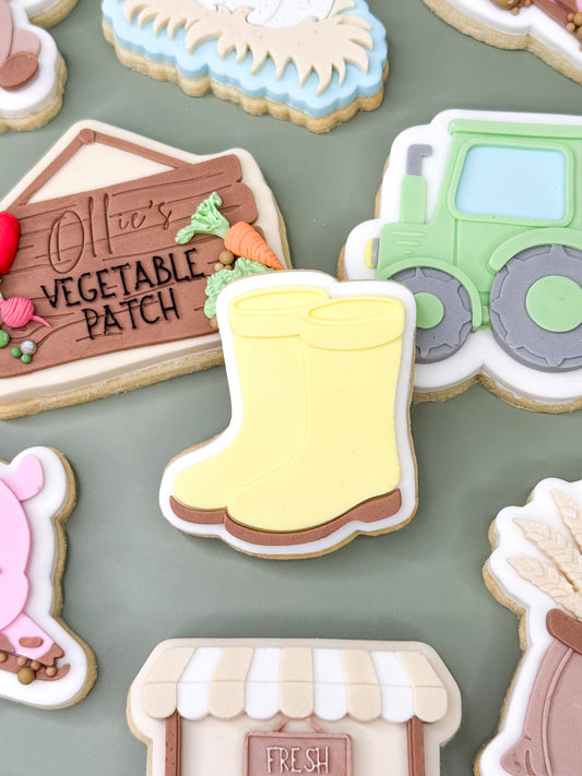 Rain Boots Cookie Cutter & Stamp